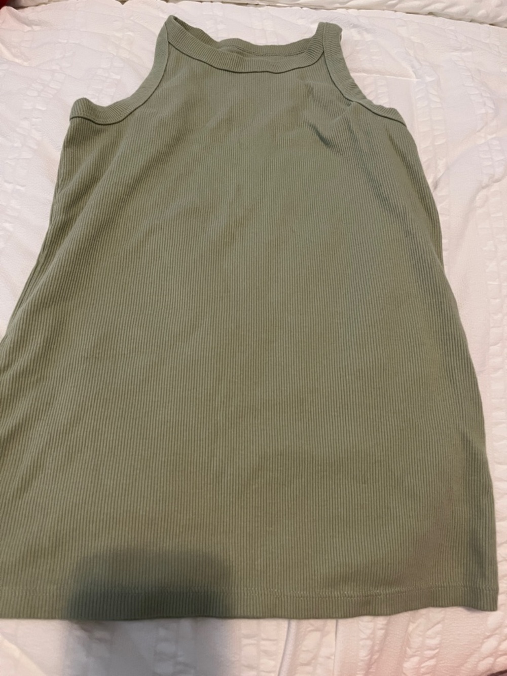 Cat & Jack Olive Green Ribbed Tank Top